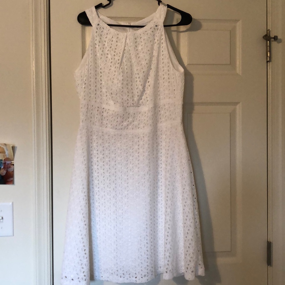 White eyelet dress